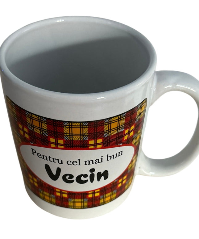Cană cu mesaj pentru Vecin