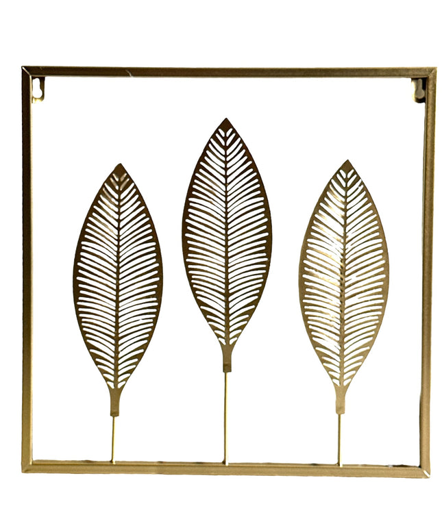 Tablou metalic de perete Frunze 38cm