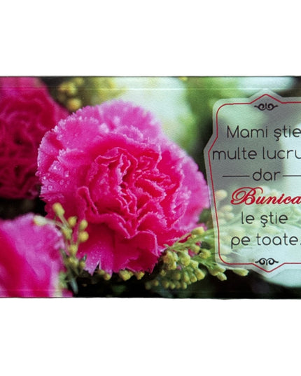 Tablou decorativ din sticlă cu mesaj pentru Bunica 17cm