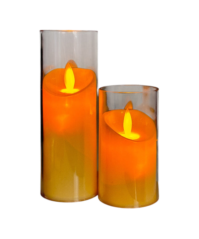 Lumânare LED dinamică cu baterii 2/set 15cm