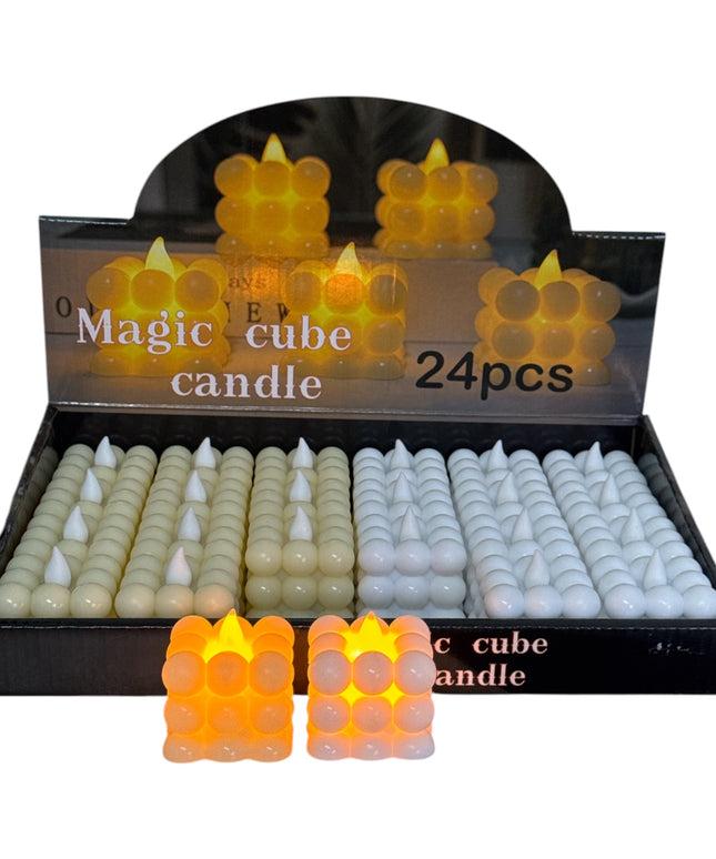 Lumânare LED Magic Cube 24/set 5cm 1213-13