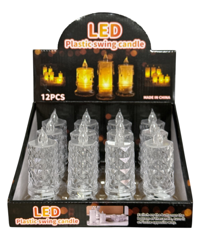 Lumânare LED Cristal 12set 10x5cm 1213-18