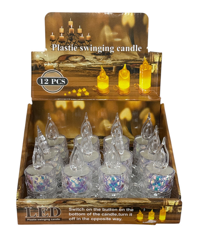 Lumânare LED Felinar Cristal 12set 10x5cm 1213-19