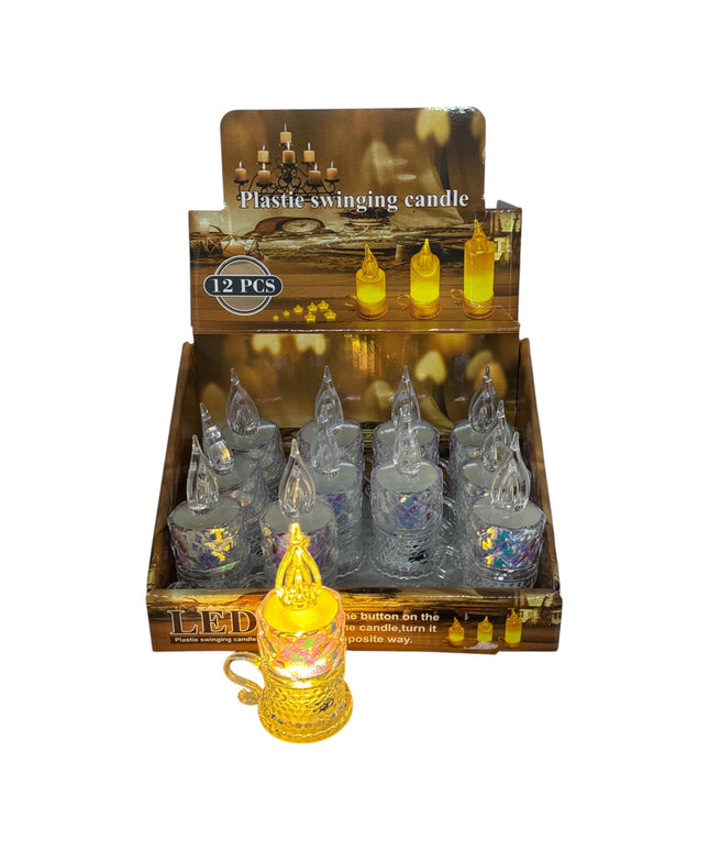 Lumânare LED Felinar Cristal 12set 10x5cm 1213-19