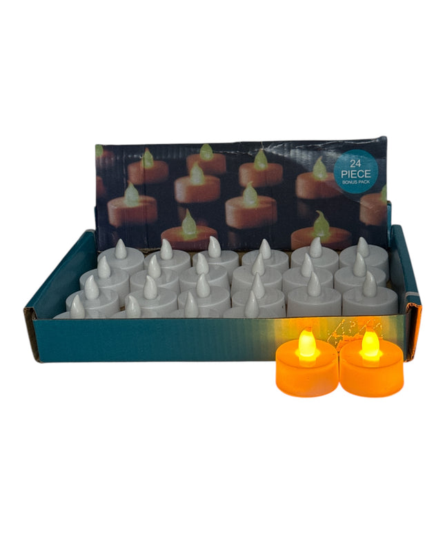 Lumânare LED Pastilă 24/set 4x4cm 1213-3