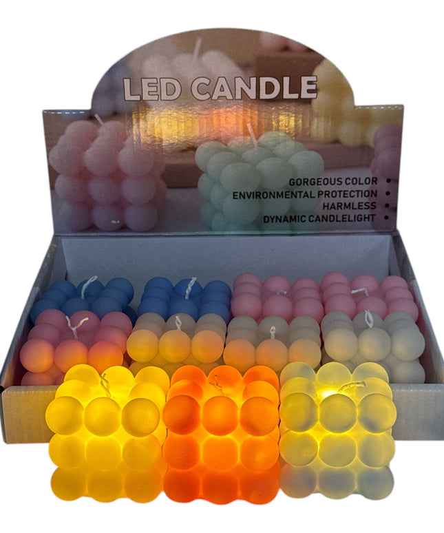 Lumânare LED Magic Cube color 12set 5cm 1213-12