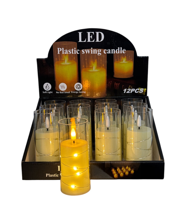 Lumânare LED cu baterii 12/set 12.5cm 1213-8