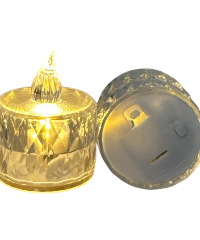 Lumânare LED Pastilă Cristal 24/set 5x4cm 1213-10