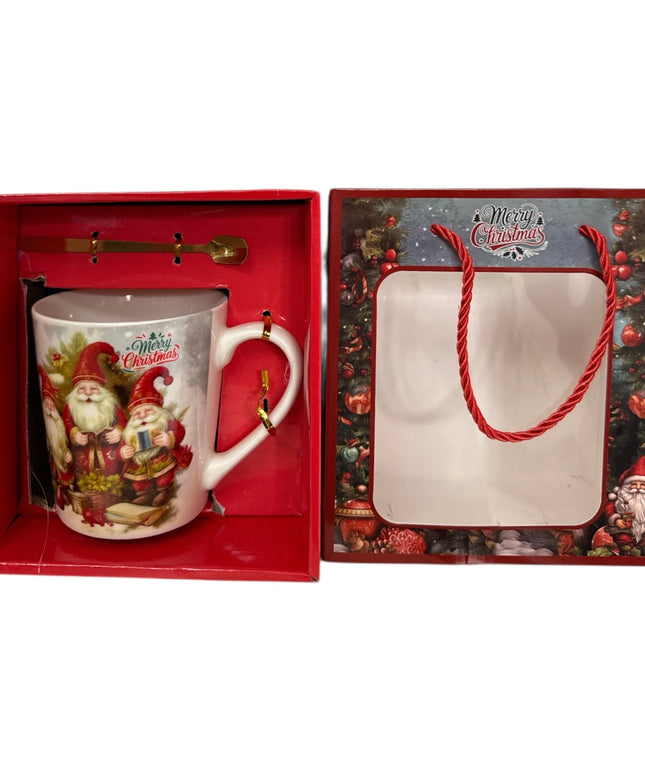 Set cadou cană Crăciun 500ml cu linguriță metal PV18B