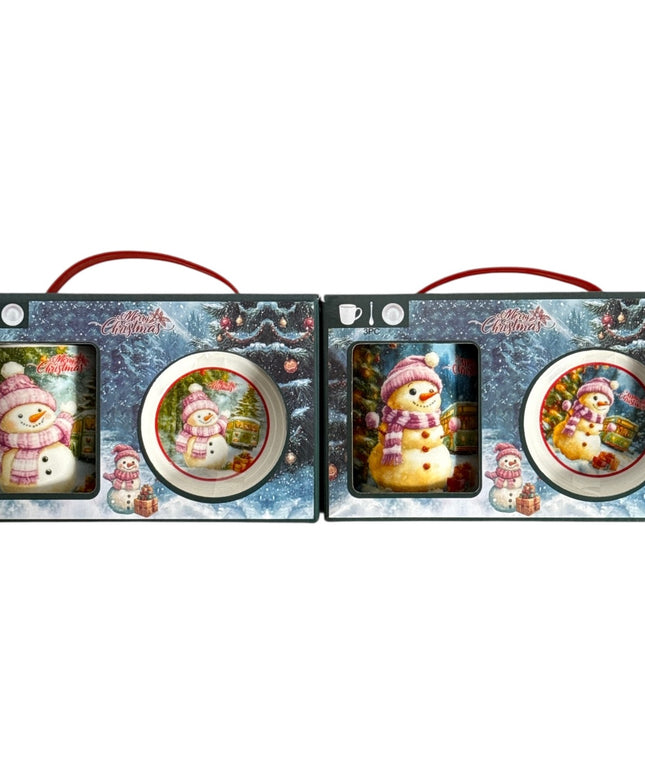 Set cadou cană Crăciun 300ml cu linguriță Q30B