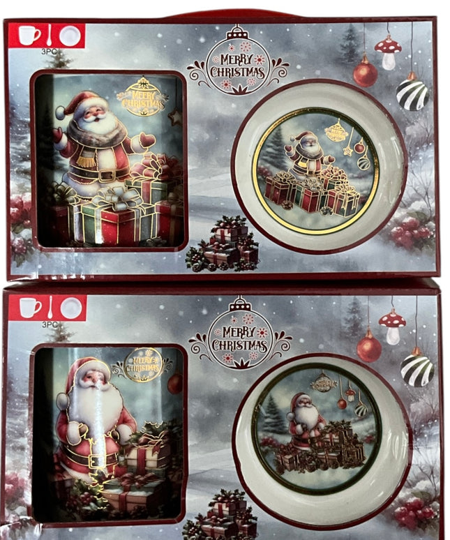 Set cadou cană Crăciun 300ml cu linguriță Q29B