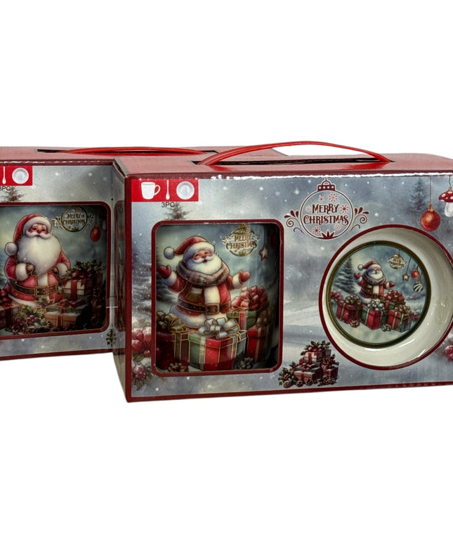 Set cadou cană Crăciun 300ml cu linguriță Q29B