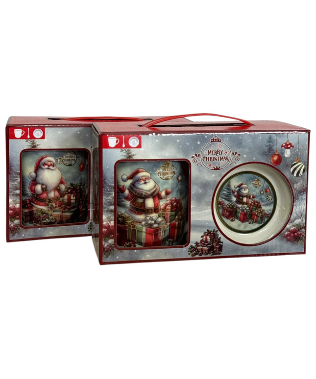 Set cadou cană Crăciun 300ml cu linguriță Q29B