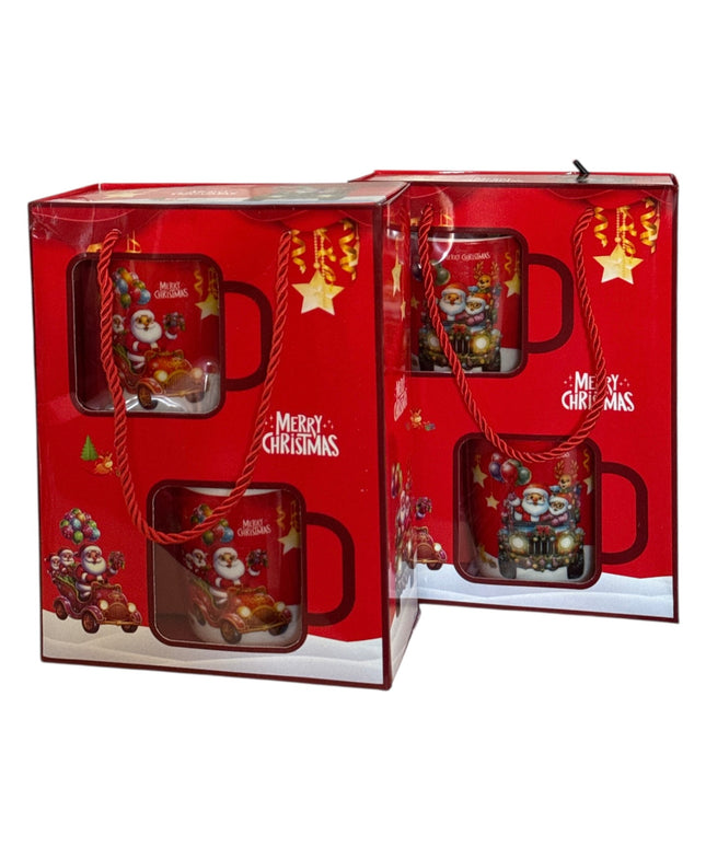 Set cadou Crăciun 2 căni cu linguriță CH63