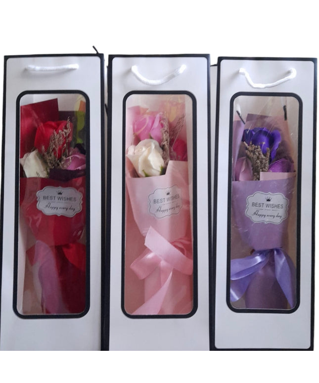 Buchet decorativ în pungă cadou cu lumini 27cm  804-1