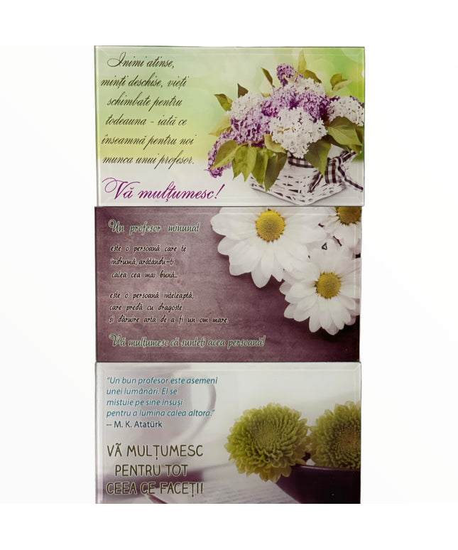 Tablou decorativ din sticlă cu mesaj pentru Profesor