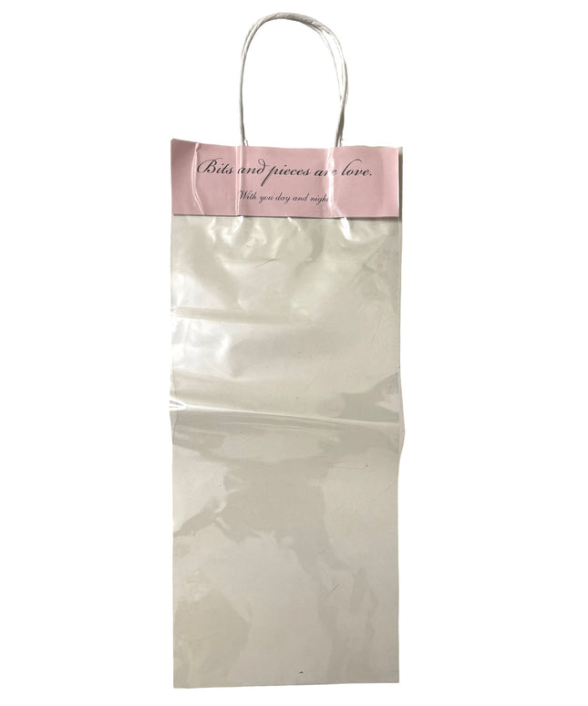 Pungă flori cu mâner Roz 10/set