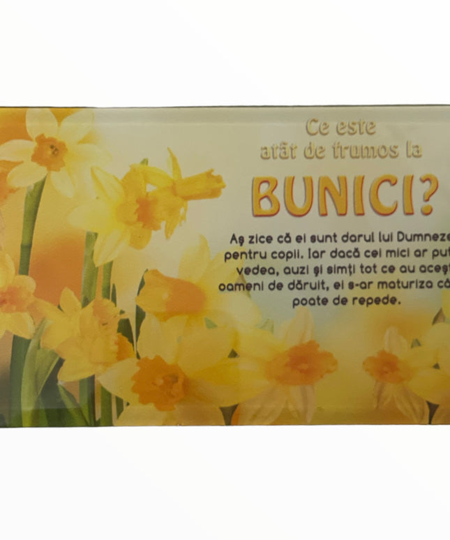Tablou decorativ din sticlă cu mesaj pentru Bunici
