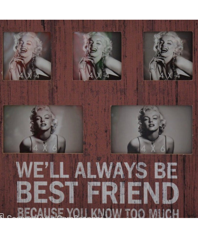 Tablou Ramă foto 5 poze BEST FRIEND 40cm
