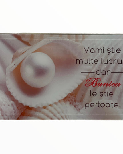 Tablou decorativ din sticlă cu mesaj pentru Bunica 17cm