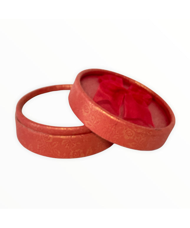 Cutie rotundă roșie 12/set 8cm