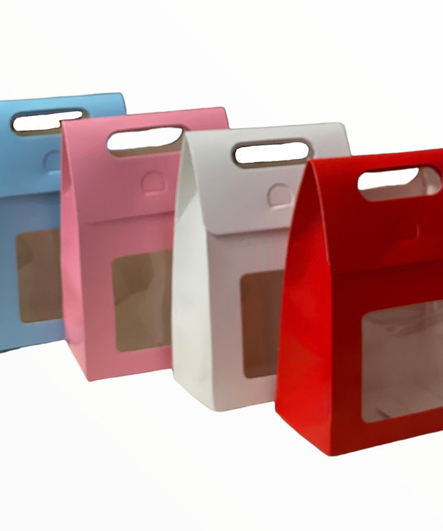 Pungă cadou cu fereastră 12/set  15cm