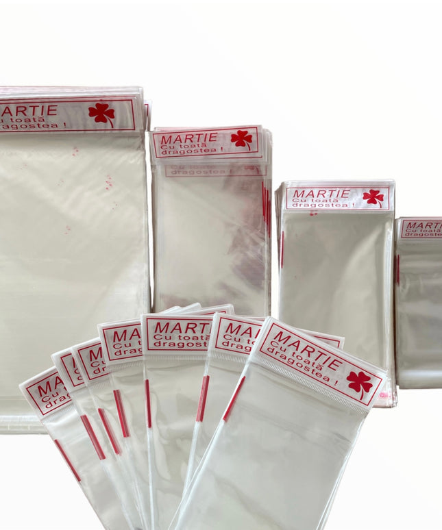 Pungi cu clapetă adezivă Martie lungime 14-30cm. 100/set