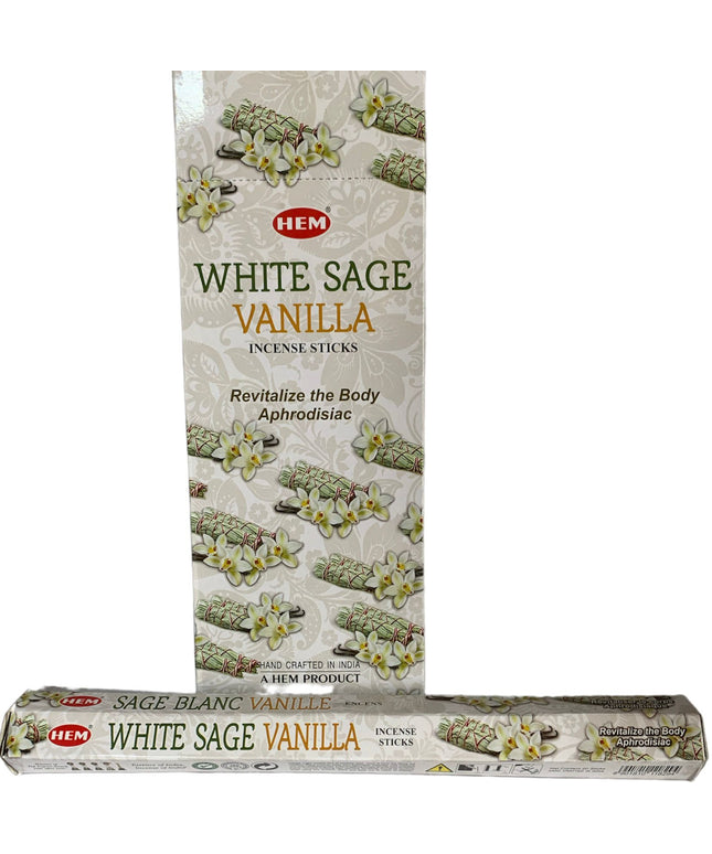 Bețișoare parfumate HEM - WHITE SAGE VANILLA