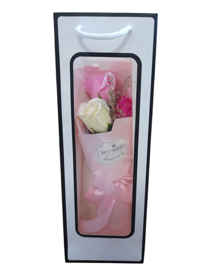 Buchet decorativ în pungă cadou cu lumini 27cm  804-1