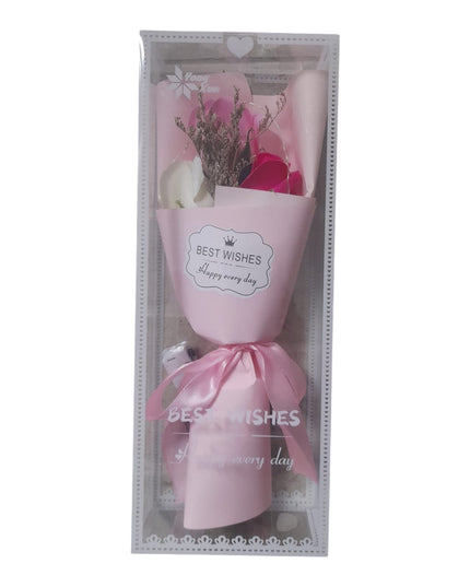 Buchet ornamental Trandafiri cu lumini în cutie cadou 804-15