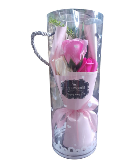 Buchet ornamental de Trandafiri în cutie acetofan 804-9