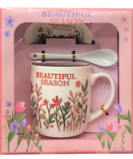 Set cadou cană cu capac și linguriță HK2294