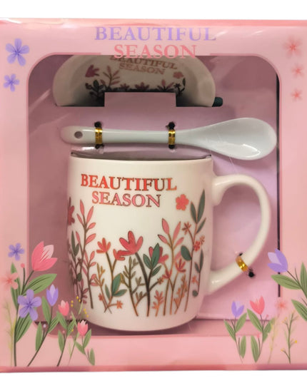 Set cadou cană cu capac și linguriță HK2294