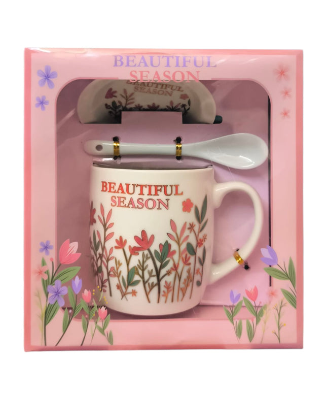 Set cadou cană cu capac și linguriță HK2294