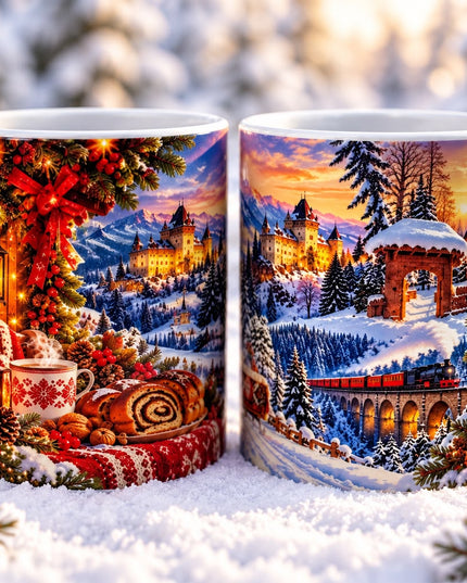 Set 4 Căni “Sărbători fericite!” Crăciun