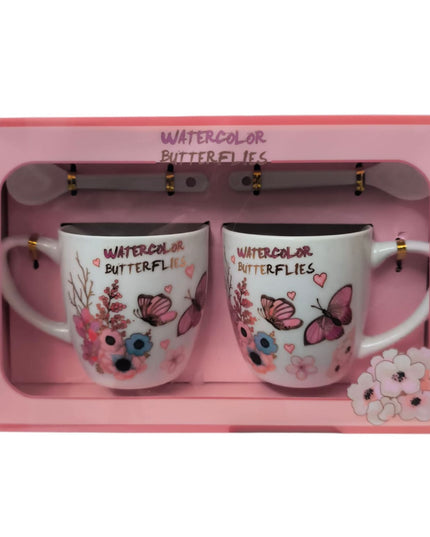 Set cadou 2 căni cu linguriță AT1750