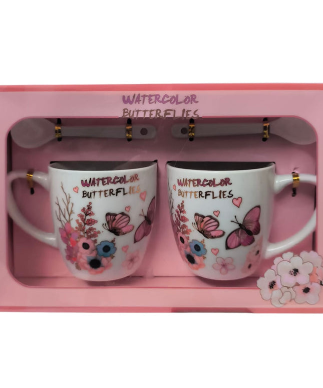 Set cadou 2 căni cu linguriță AT1750