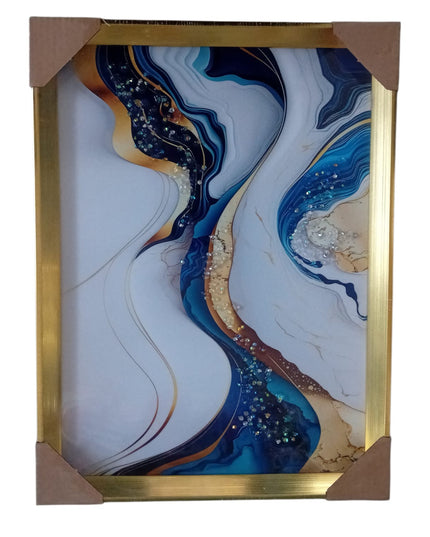 Tablou cristale 3D Abstract cu ramă aurie 40×30cm cod1115-1