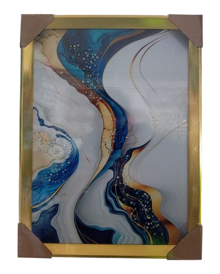 Tablou cristale 3D Abstract cu ramă aurie 40×30cm cod1115-1