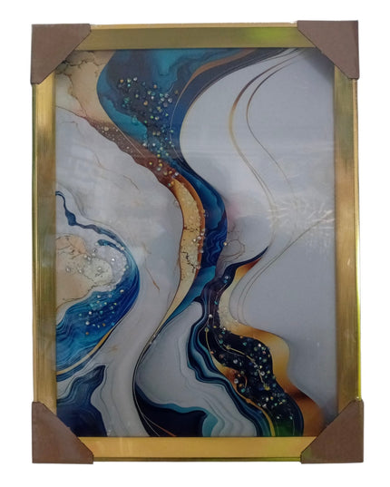 Tablou cristale 3D Abstract cu ramă aurie 40×30cm cod1115-1