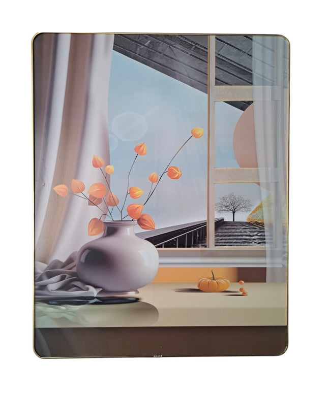 Tablou decorativ cu vază și peisaj 48x38cm cod 1148-2