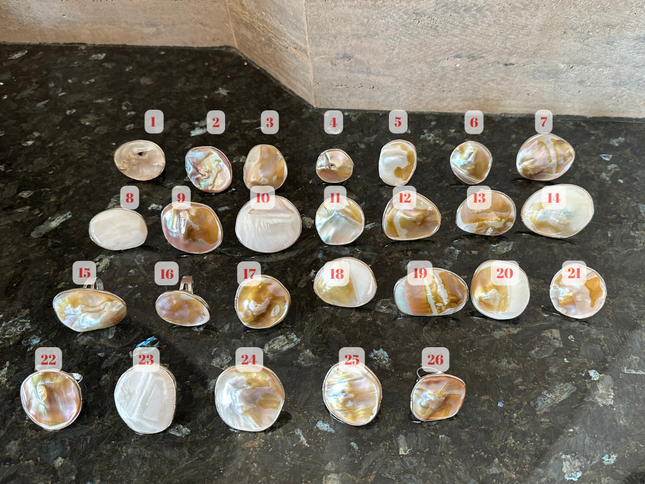 Inel reglabil cu Sidef Oval și cutie de cadou