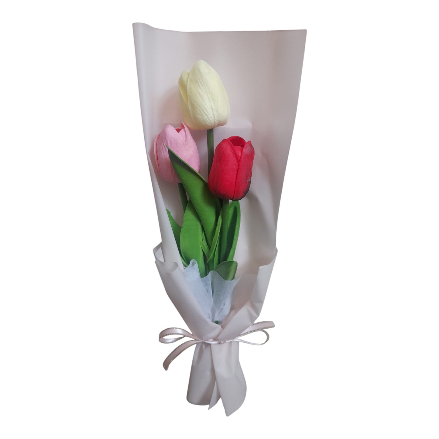 Buchet decorativ Lalele în pungă cadou 804-20