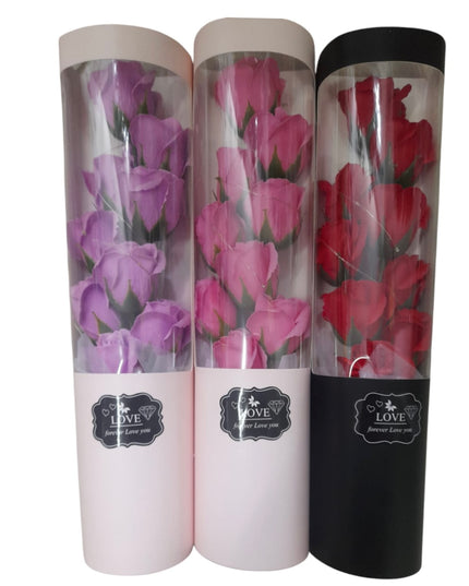 Buchet ornamental Trandafiri Cu lumini LED în cutie cadou 804-14