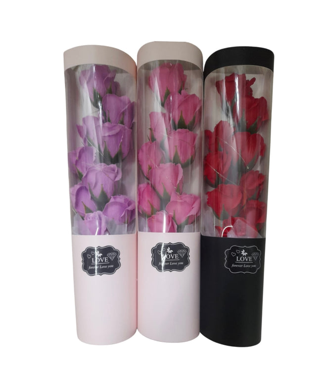 Buchet ornamental Trandafiri Cu lumini LED în cutie cadou 804-14