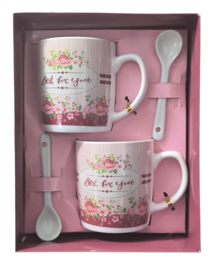 Set cadou 2 căni cu linguriță CH4