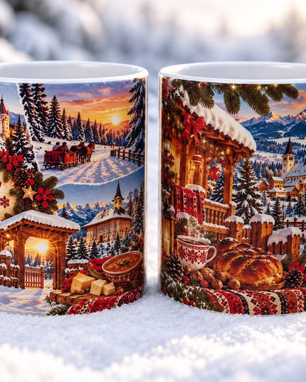 Set 4 Căni “Sărbători fericite!” Crăciun