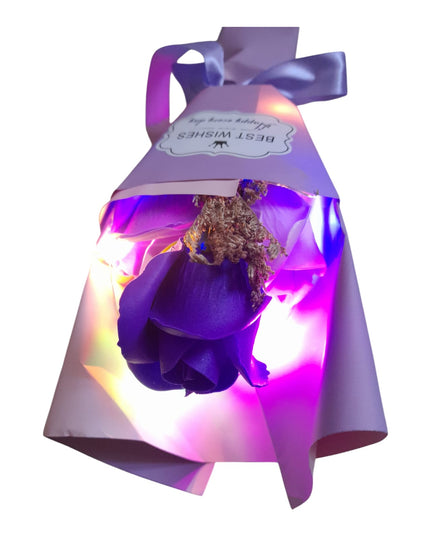 Buchet decorativ în pungă cadou cu lumini 27cm  804-1