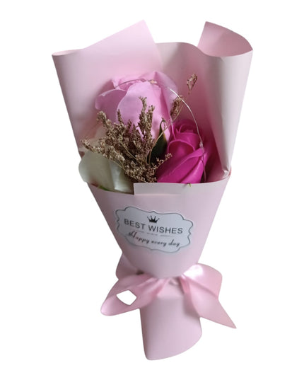 Buchet ornamental Trandafiri cu lumini în cutie cadou 804-15