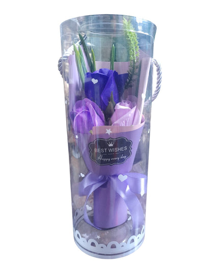 Buchet ornamental de Trandafiri în cutie acetofan 804-9